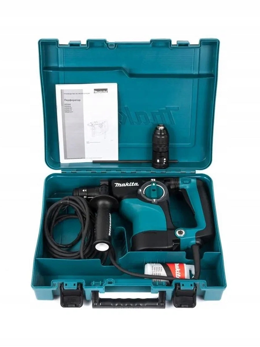 MAKITA HR2811FT HAMMER DRILL SDS INTERCHANGEABLE HEADS 800W 2.9J +GLASSES Packaging status original