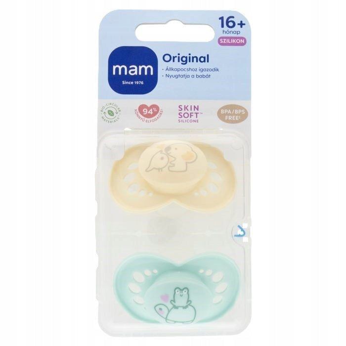 MAM ORIGINAL PACIFIERS FOR CHILDREN NATURAL RUBBER FROM 16 MONTHS 2PCS