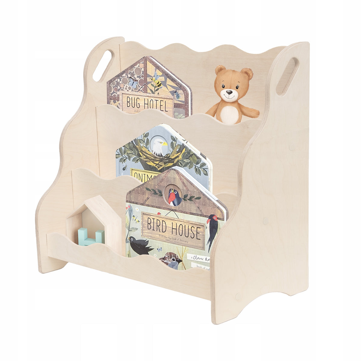 MAMOI Bookcase and cabinet for children's books| Bookshelf WAVE