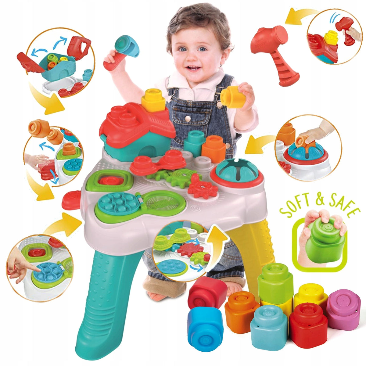 MANIPULATION TABLE SENSORY BLOCKS FOR CHILD HOLY GIFT CLEMMY Color multicolor
