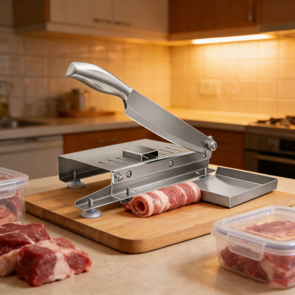 MANUAL BONE MEAT SLICER STAINLESS STEEL SLICER SILVER Brand no brand