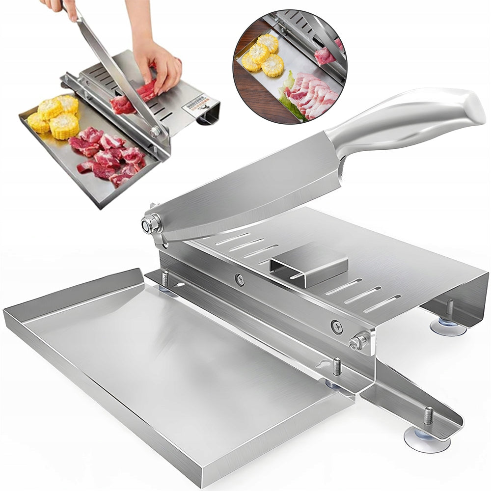 MANUAL BONE MEAT SLICER STAINLESS STEEL SLICER SILVER