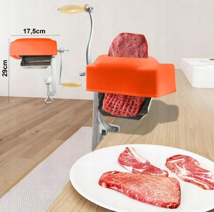 MANUAL CAST IRON CHOPS MACHINE FOR BREAKING UP MEAT OF CHOPS STEAKS Manufacturer code kotleciarka maszynka do mięsa