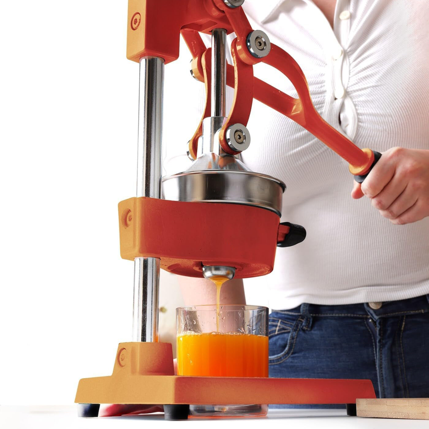 MANUAL CITRUS FRUIT JUICER HEAVY SOLID ORANGE PRESS POMA Packaging status original
