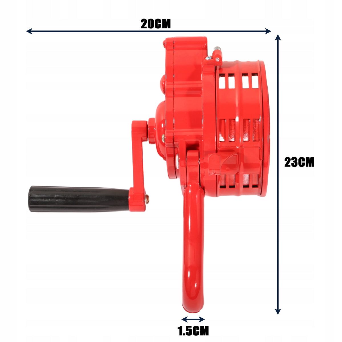 MANUAL CRANK SIREN 120DB RED PORTABLE HANDHELD Warning Siren Brand no brand