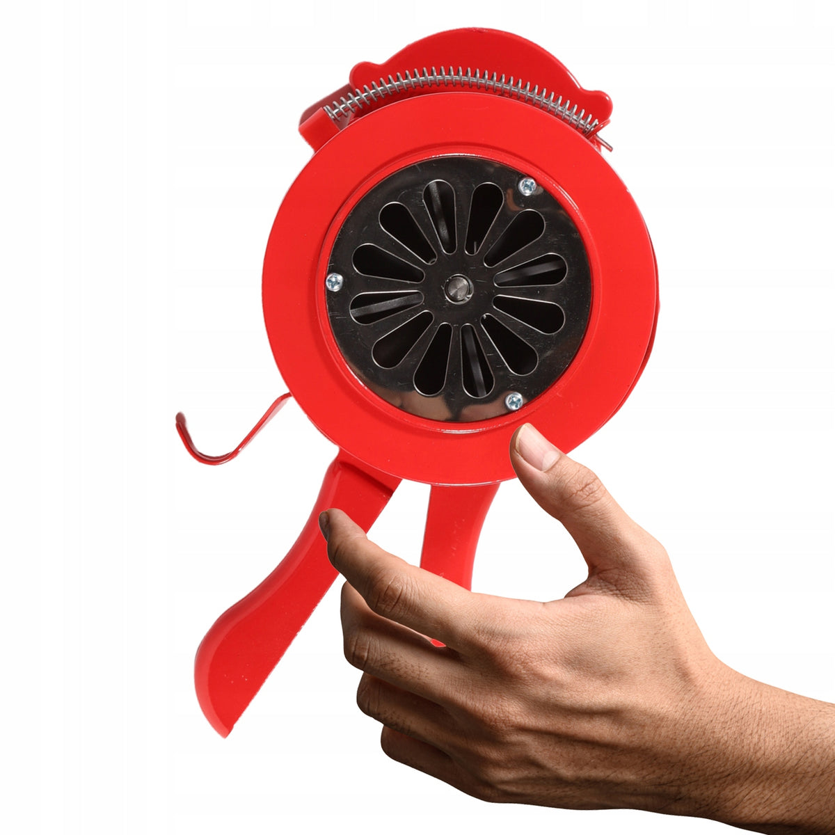 MANUAL CRANK SIREN 120DB RED PORTABLE HANDHELD Warning Siren