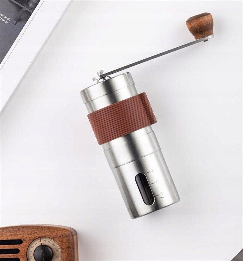 MANUAL GRINDER FOR GRINDING COFFEE SPICES PEPPER WITH ADJUSTABLE