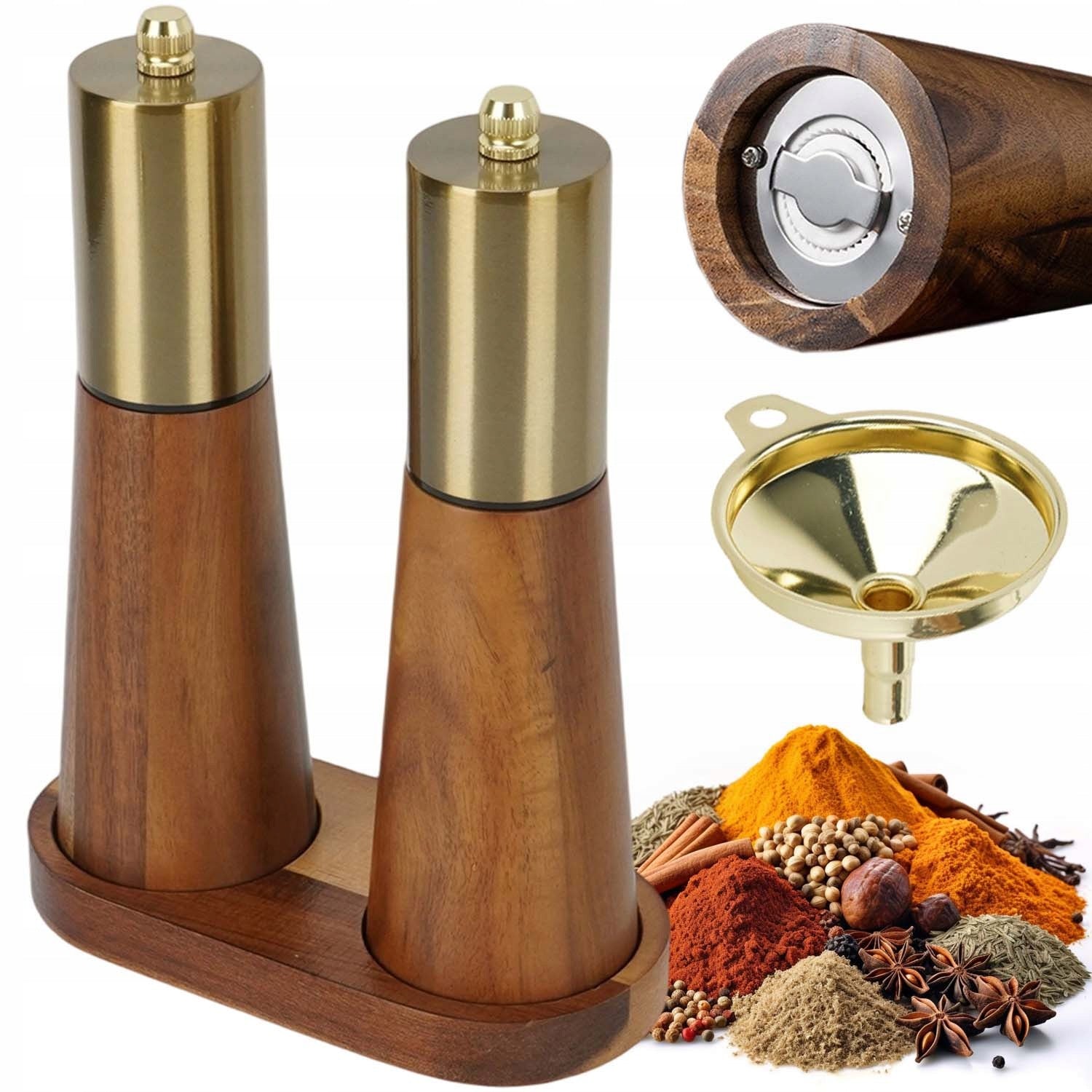 MANUAL GRINDER FOR PEPPER GRINDER STRONG THICKNESS ADJUSTMENT 2 PCS