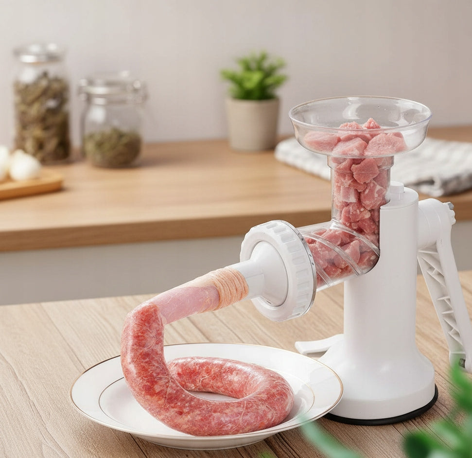 MANUAL MEAT GRINDER 5IN1 COOKIE SAUSAGE STUFFER EAN (GTIN) 5904665090824