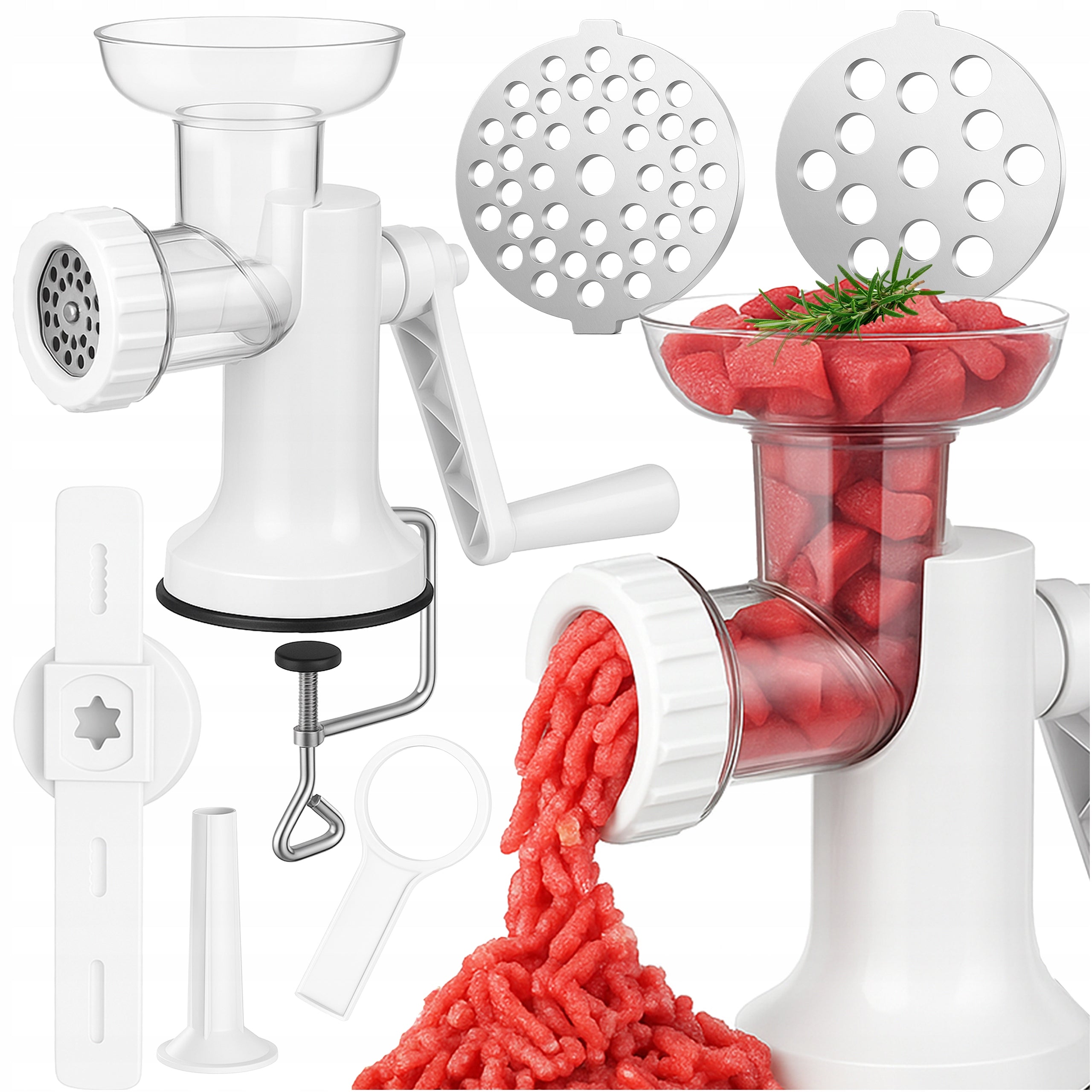 MANUAL MEAT GRINDER 5IN1 COOKIE SAUSAGE STUFFER