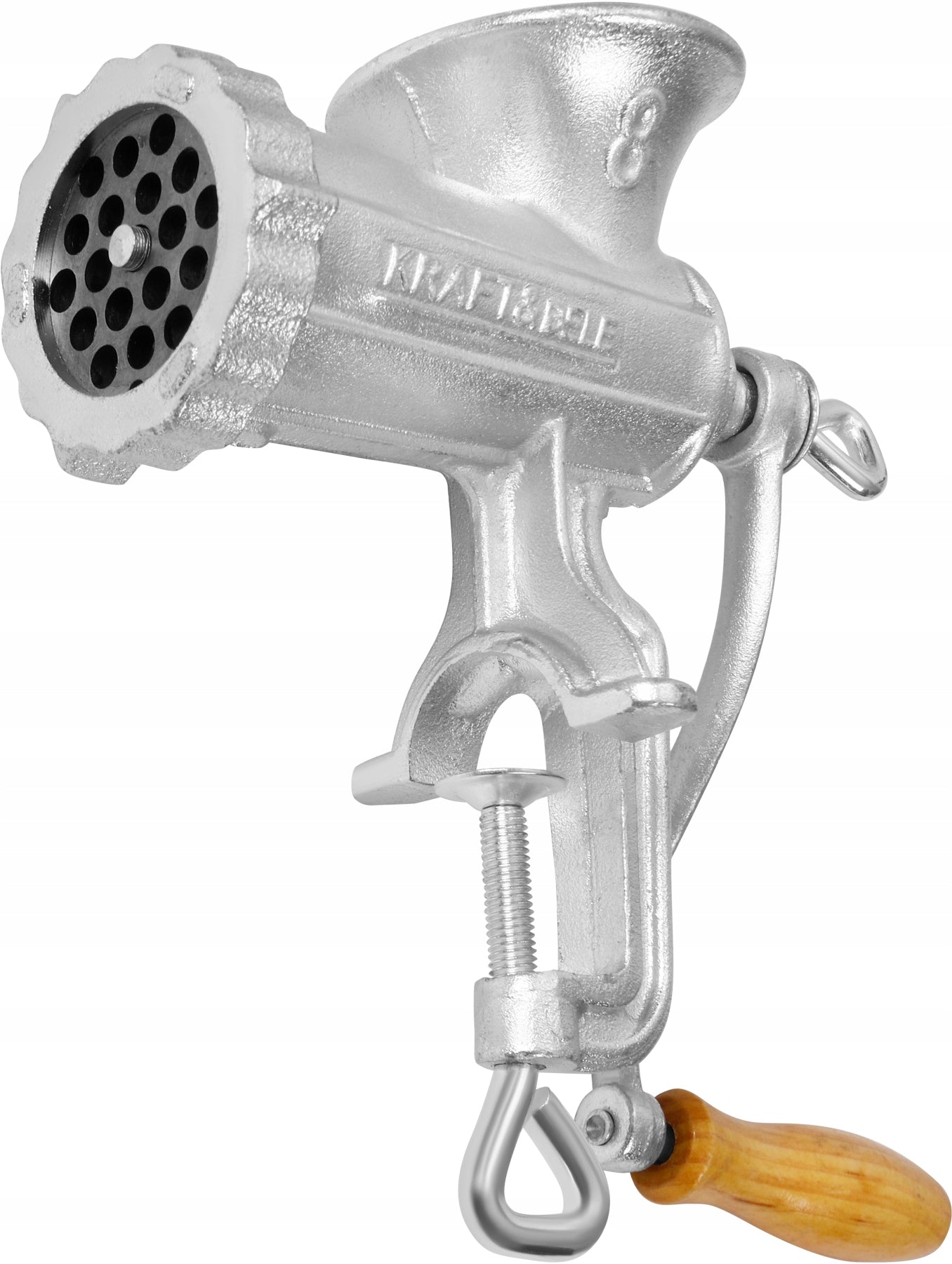 MANUAL MEAT GRINDER SIZE 8 KD4191 CAST IRON WITH ACCESSORIES Packaging status original