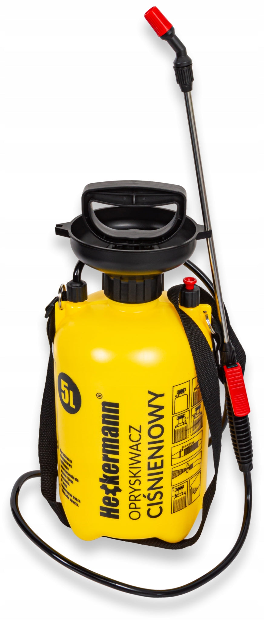 MANUAL PRESSURE SPRAYER WASHER LARGE CAPACITY 5L NOZZLE ADJUSTMENT Brand Heckermann