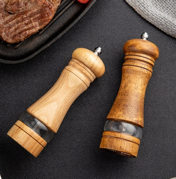 MANUAL SALT AND PEPPER GRINDER WOODEN 2 SET +base Manufacturer code GX-2026