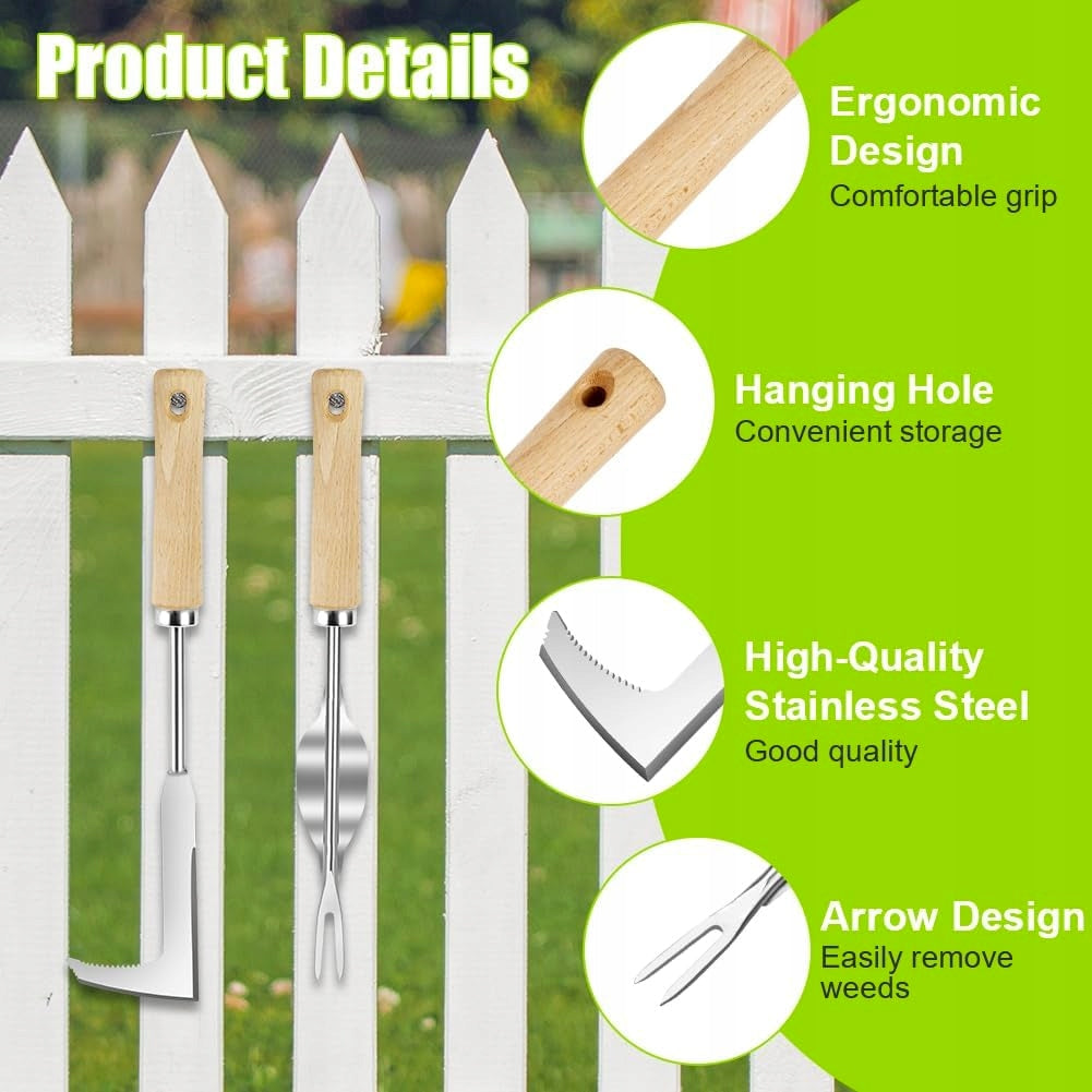MANUAL WEED PULLER SET 3 PIECES STAINLESS STEEL Manufacturer code 0610934493696
