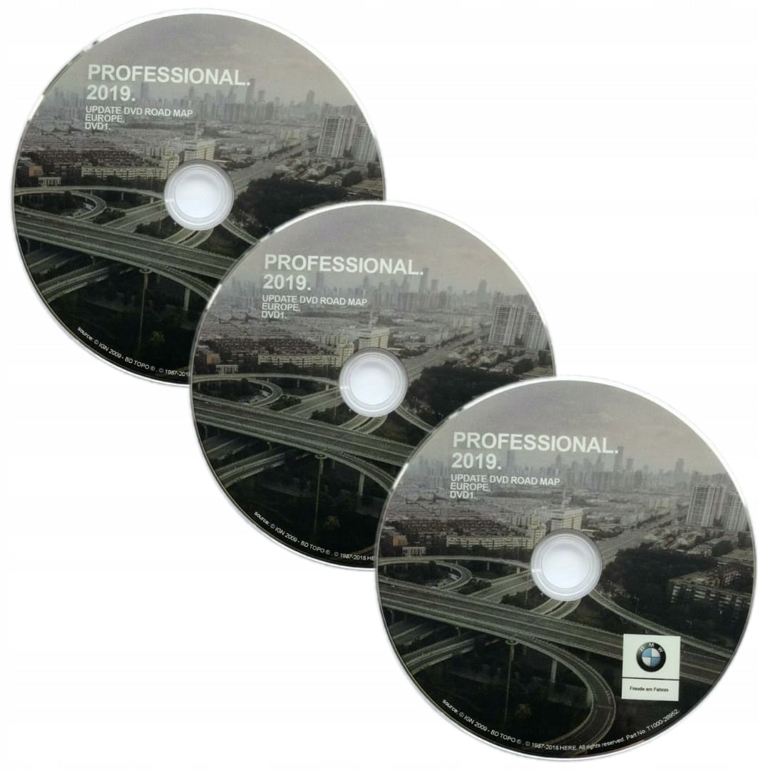 MAP BMW E90 E60 X5/X6 PROFESSIONAL 2019 DVD 1,2,3
