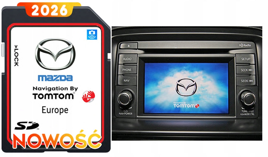 MAP CARD TOMTOM NB1 LIVE MAZDA 6 CX-5 CX-9 2025 11.45 EUROPE RADARS