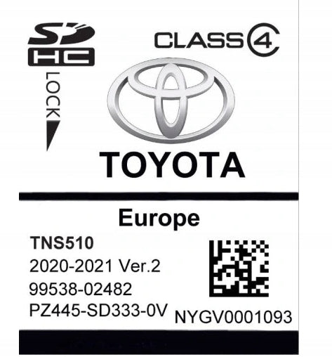 MAP FOR NAVIGATION TOYOTA TNS 510 EUROPE 2021 AVENSIS COROLLA AURIS RAV4