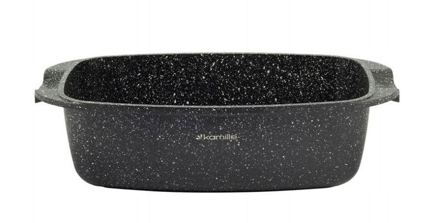 MARBLE PAN 32CM NON-STICK GLASS COVER Brand Kamille