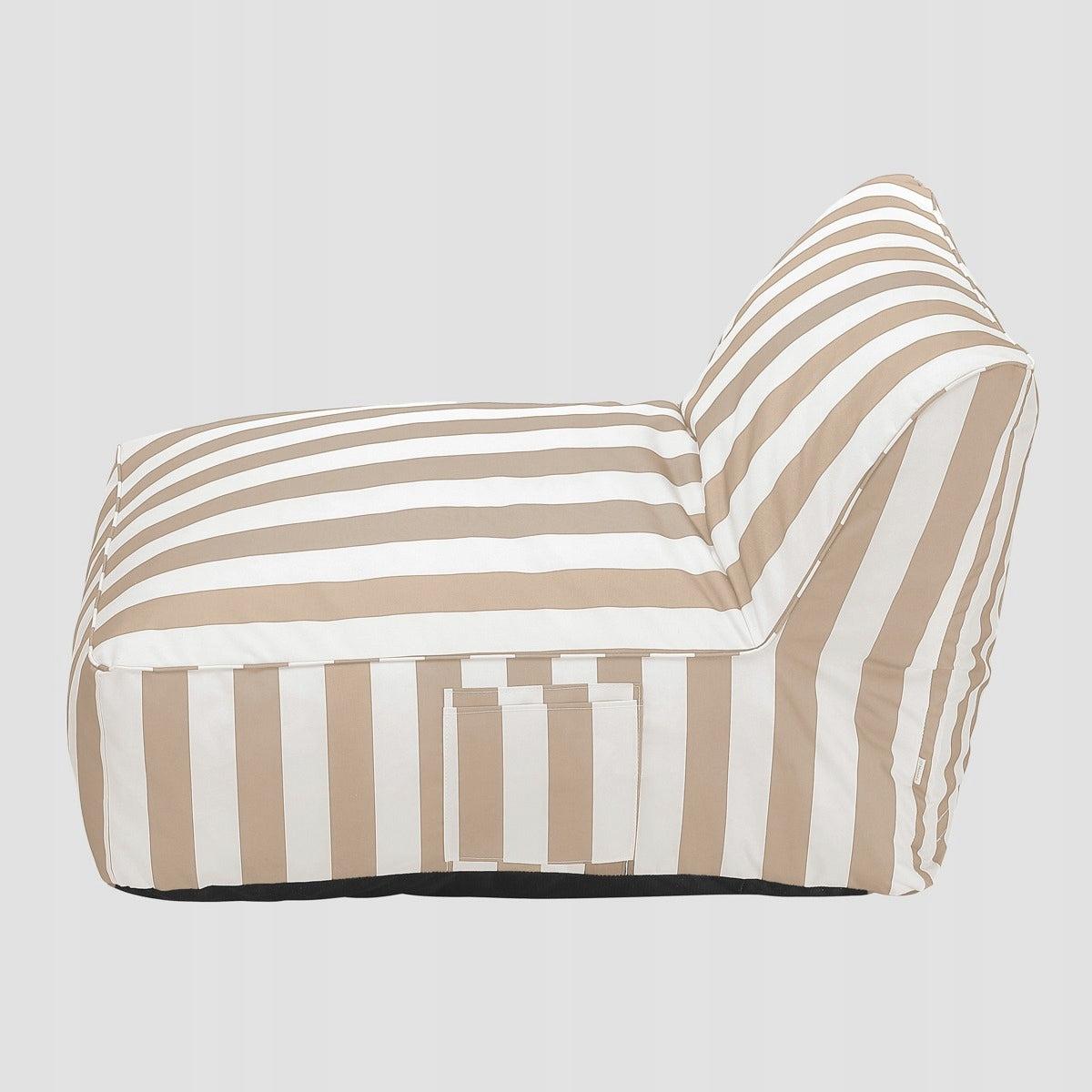 MARIS couch in white and beige stripes 72x102x65 cm HOMLA Frame material other