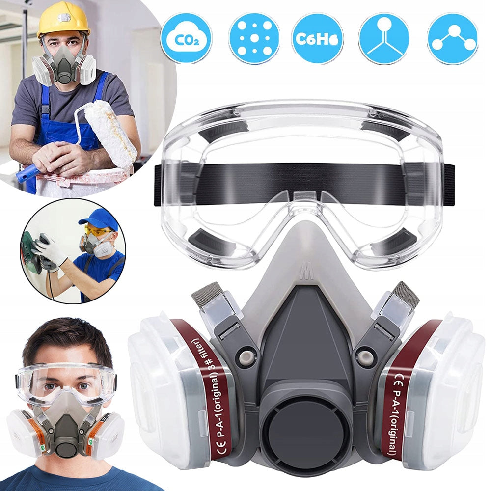 MASK FULL PROTECTIVE MASK COMPLETE FOR SPRAYING PESTICIDES HERBICIDES