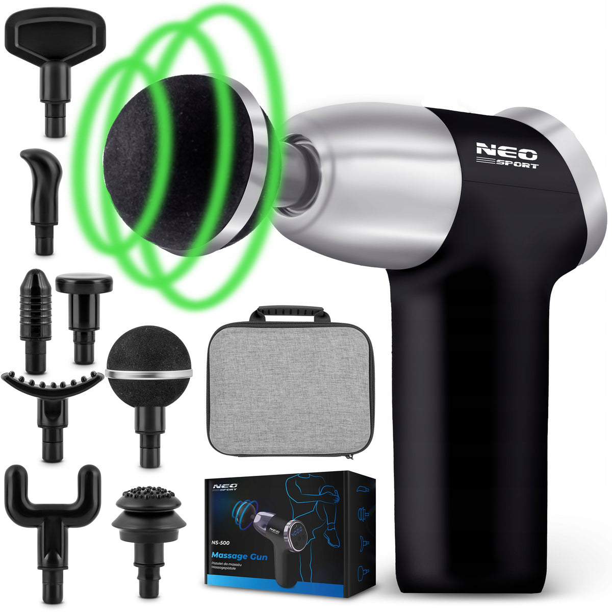 MASSAGE GUN BACK MASSAGER MASSAGE GUN NEO-SPORT Packaging status original