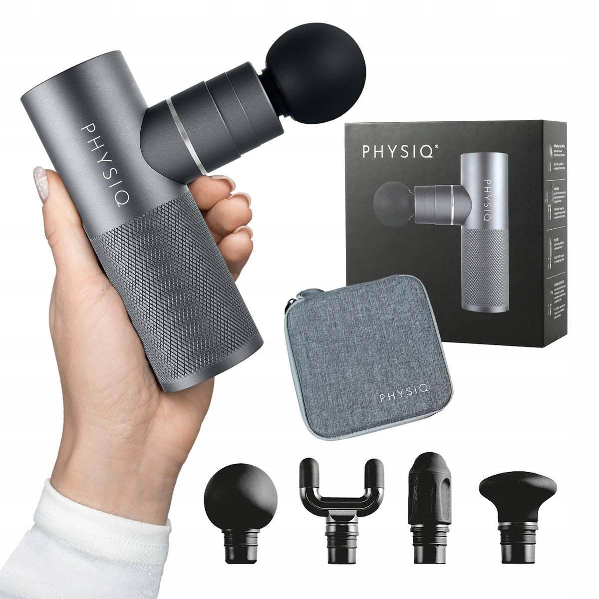MASSAGE GUN PHYSIQ NECK LEG BACK MASSAGER STRONG AI MODE + CASE