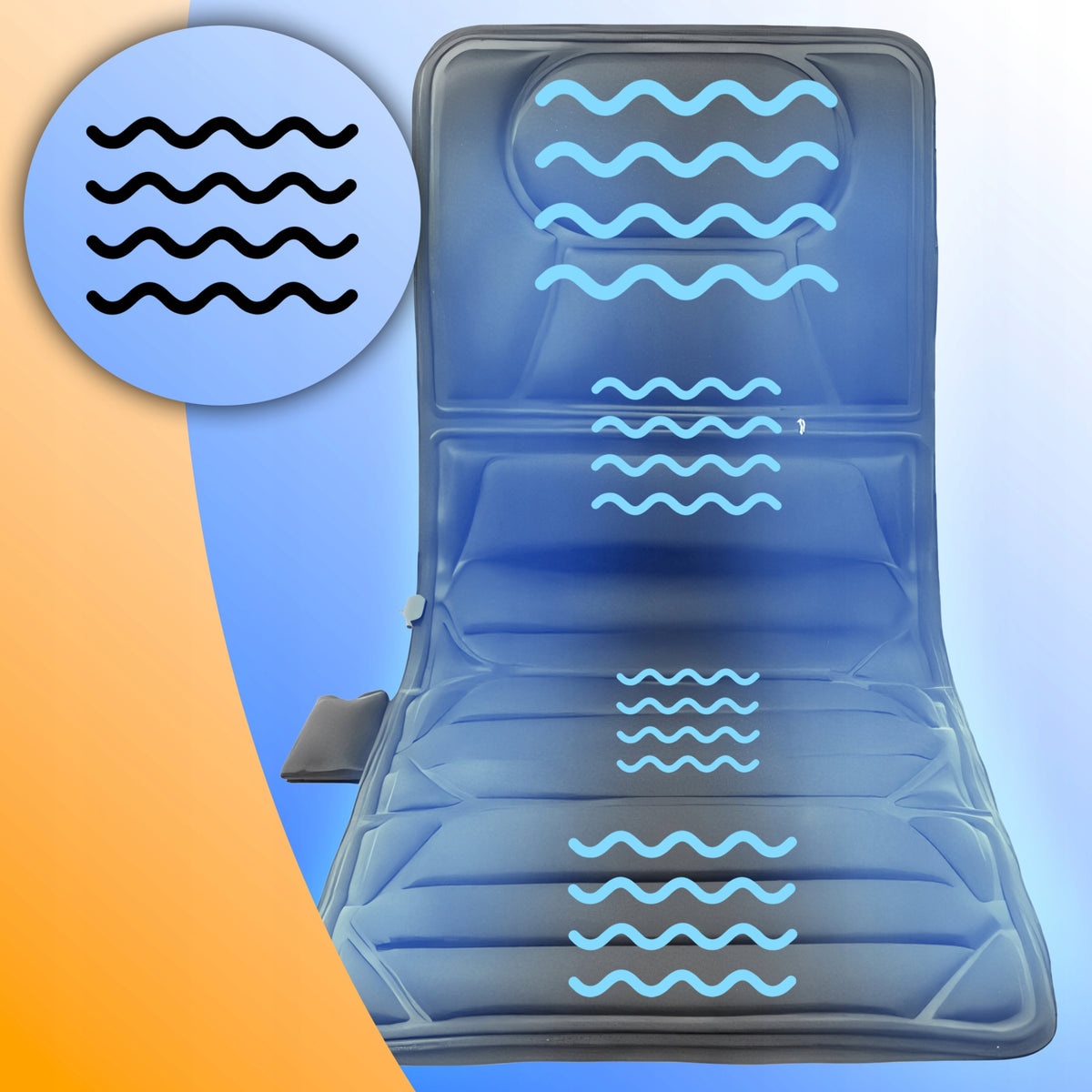 MASSAGE MAT VIBRATING MASSAGE MATTRESS FOR BED ARMCHAIR 12 MOTORS PILOT Packaging status original