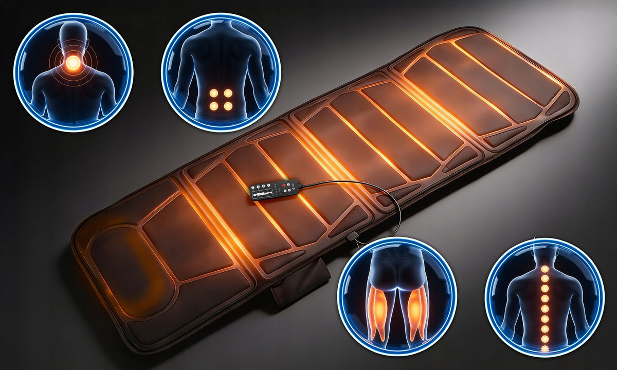 MASSAGE MAT VIBRATING MASSAGE MATTRESS FOR BED HEATING ISAJ Packaging status original