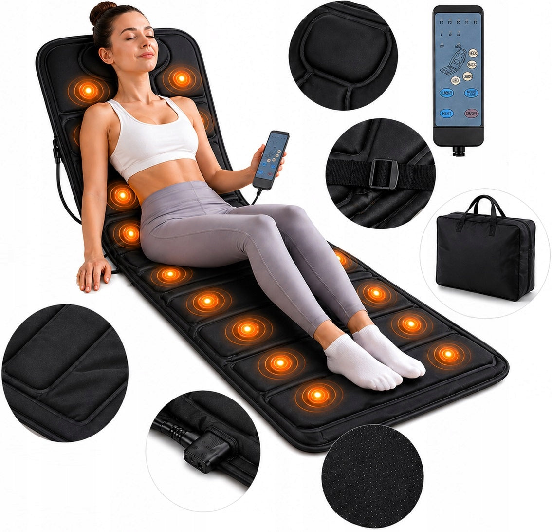 MASSAGE MAT VIBRATION MASSAGE MATTRESS HEATING 16 MOTORS Packaging status original