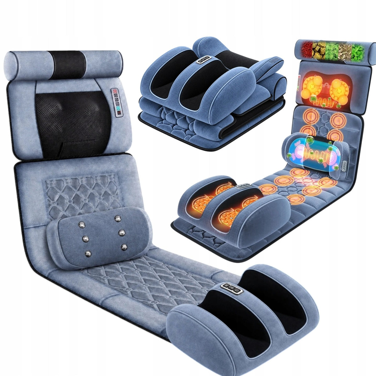 MASSAGE MATTRESS Body Massage Mat with Electric Lumbar Traction – Velour Manufacturer code materac Welur pro
