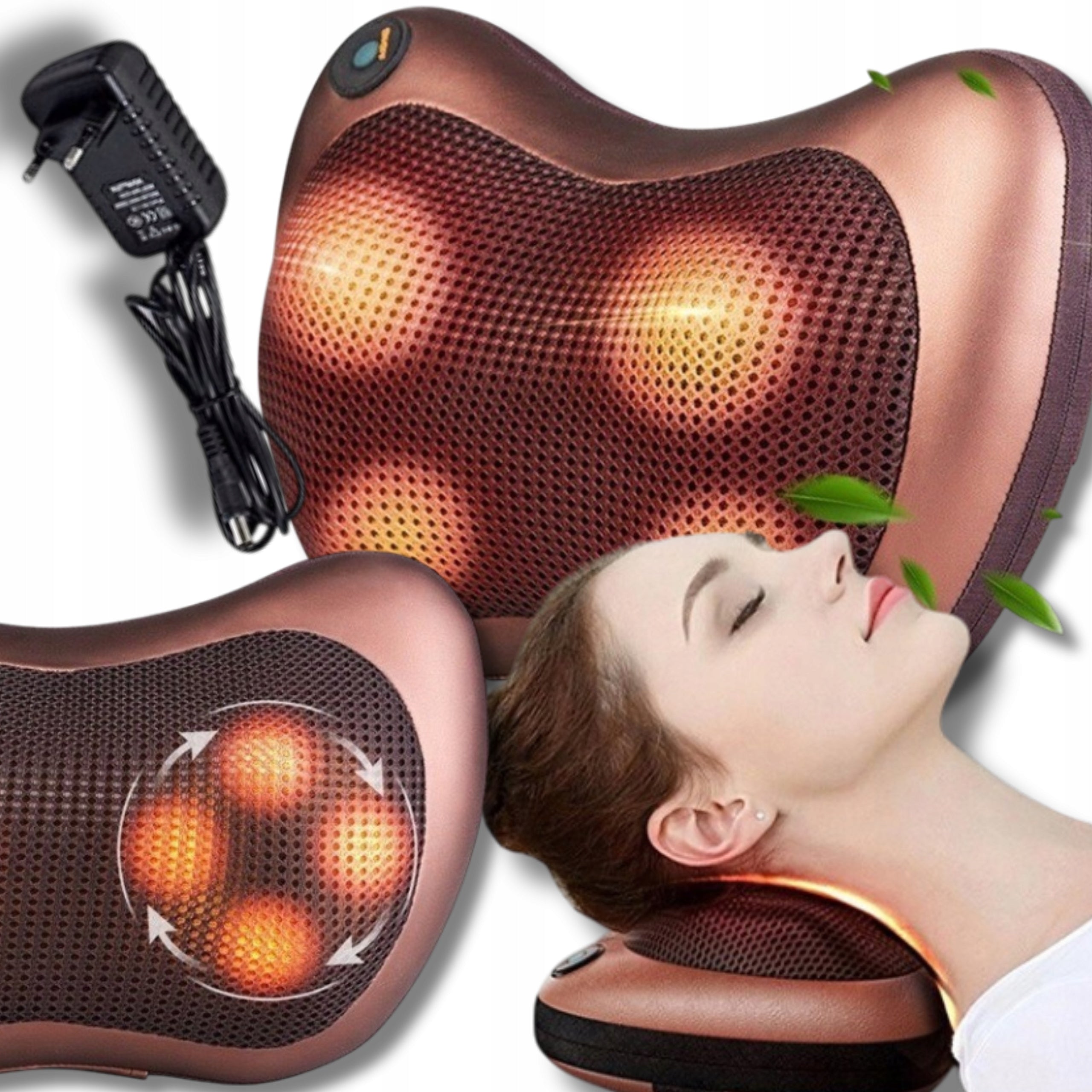 MASSAGE PILLOW BODY NECK SEW BACK MASSAGER SHIATSU RELAXING MASSAGE