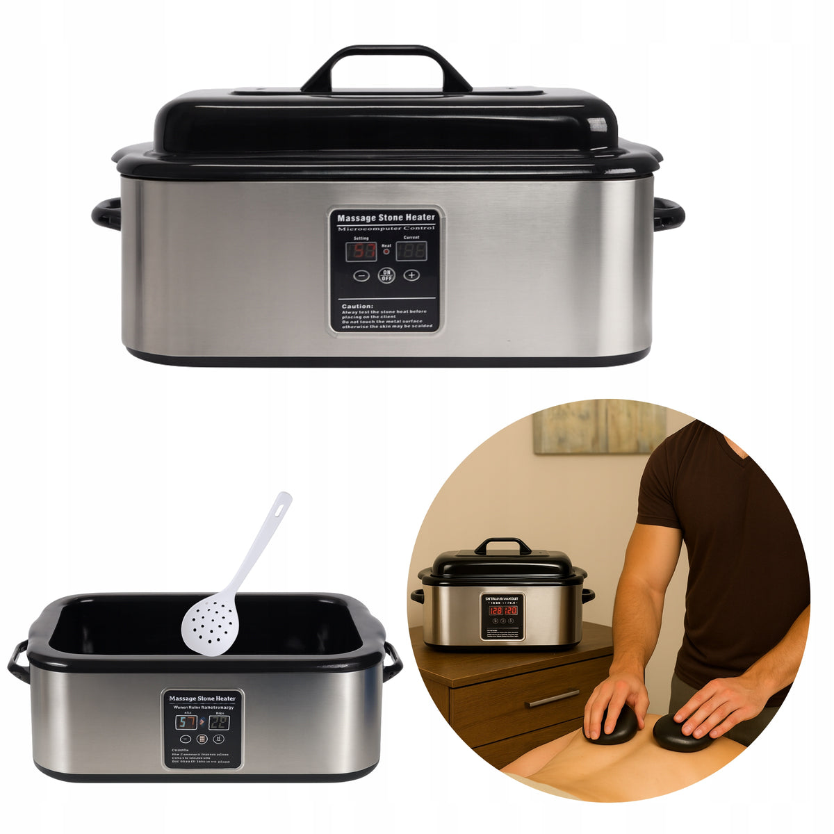 MASSAGE STONE WARMER 17 L DIGITAL TEMPERATURE PROGRAMMER HABYS