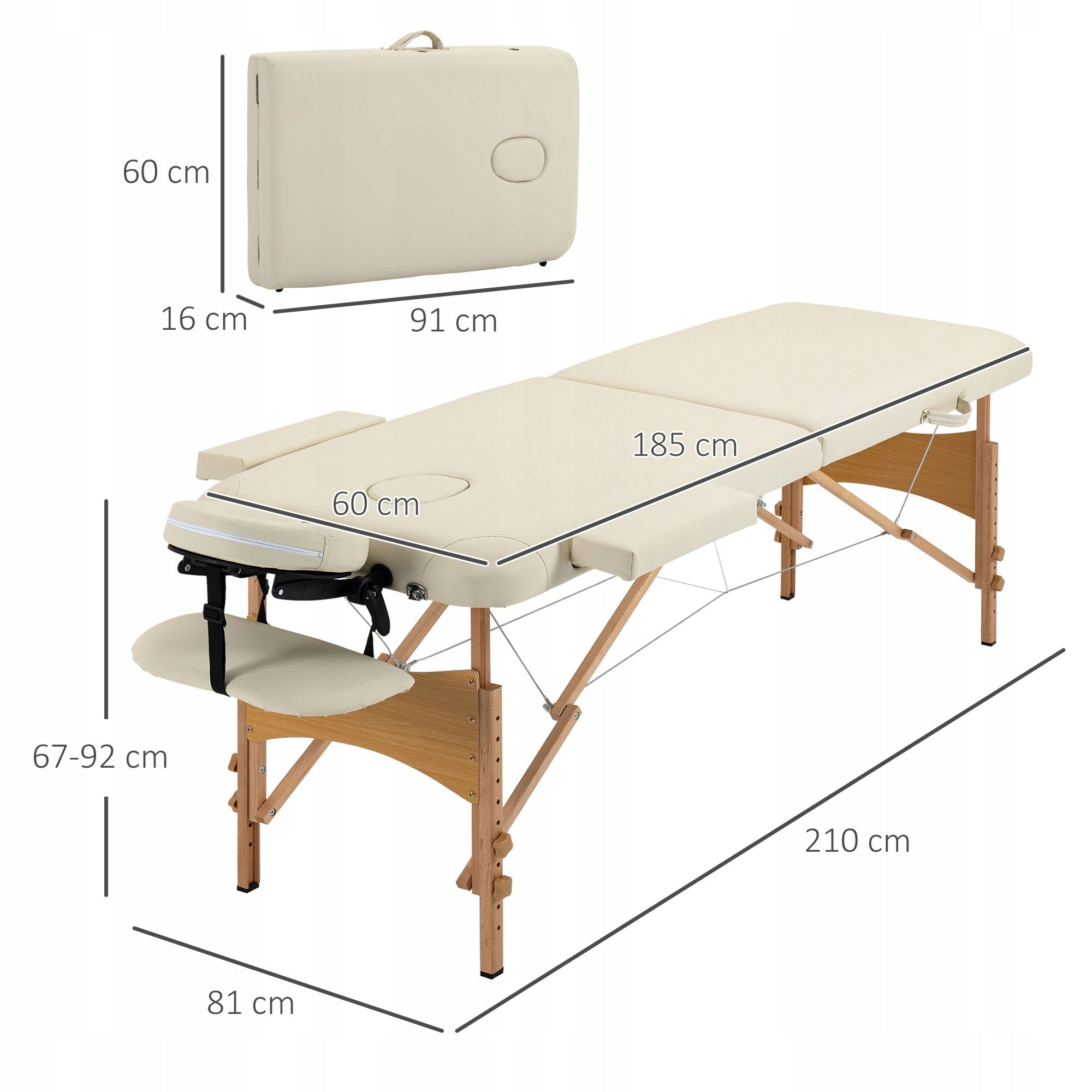 MASSAGE TABLE FOLDING COSMETIC COUCH ADJUSTABLE Manufacturer code 5550-3292