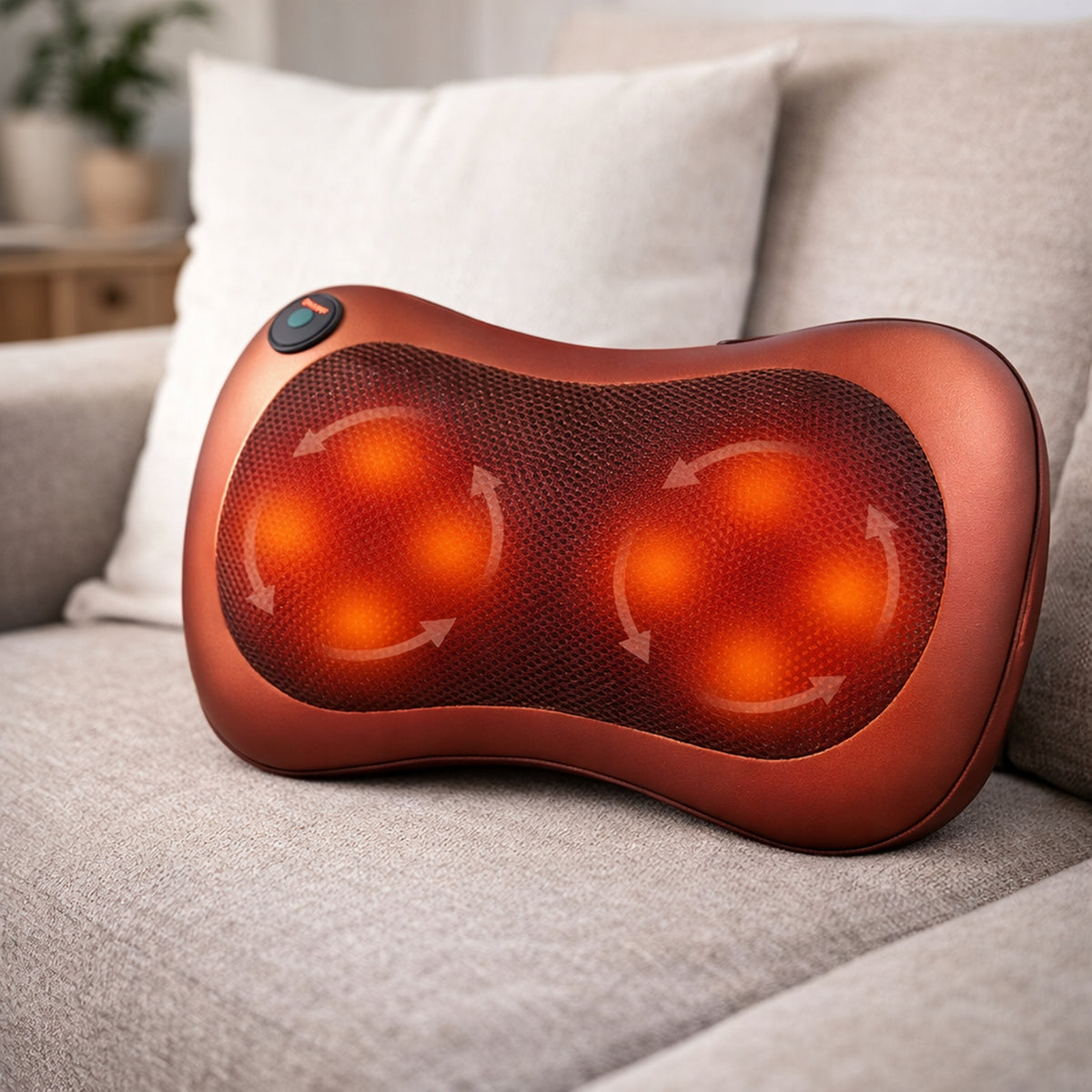 MASSAGER BACK MASSAGE PILLOW NECK FOR BODY HEATING HEADS Packaging status original