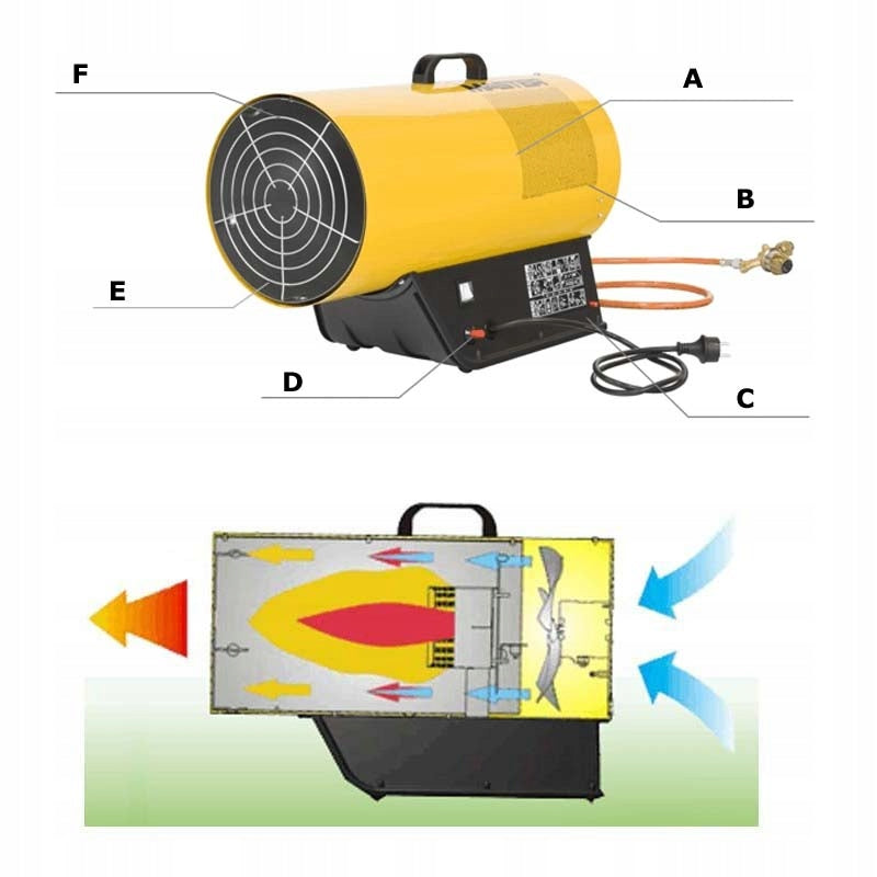 MASTER gas heater BLP73M 73KW regulation Manufacturer code 4015.215