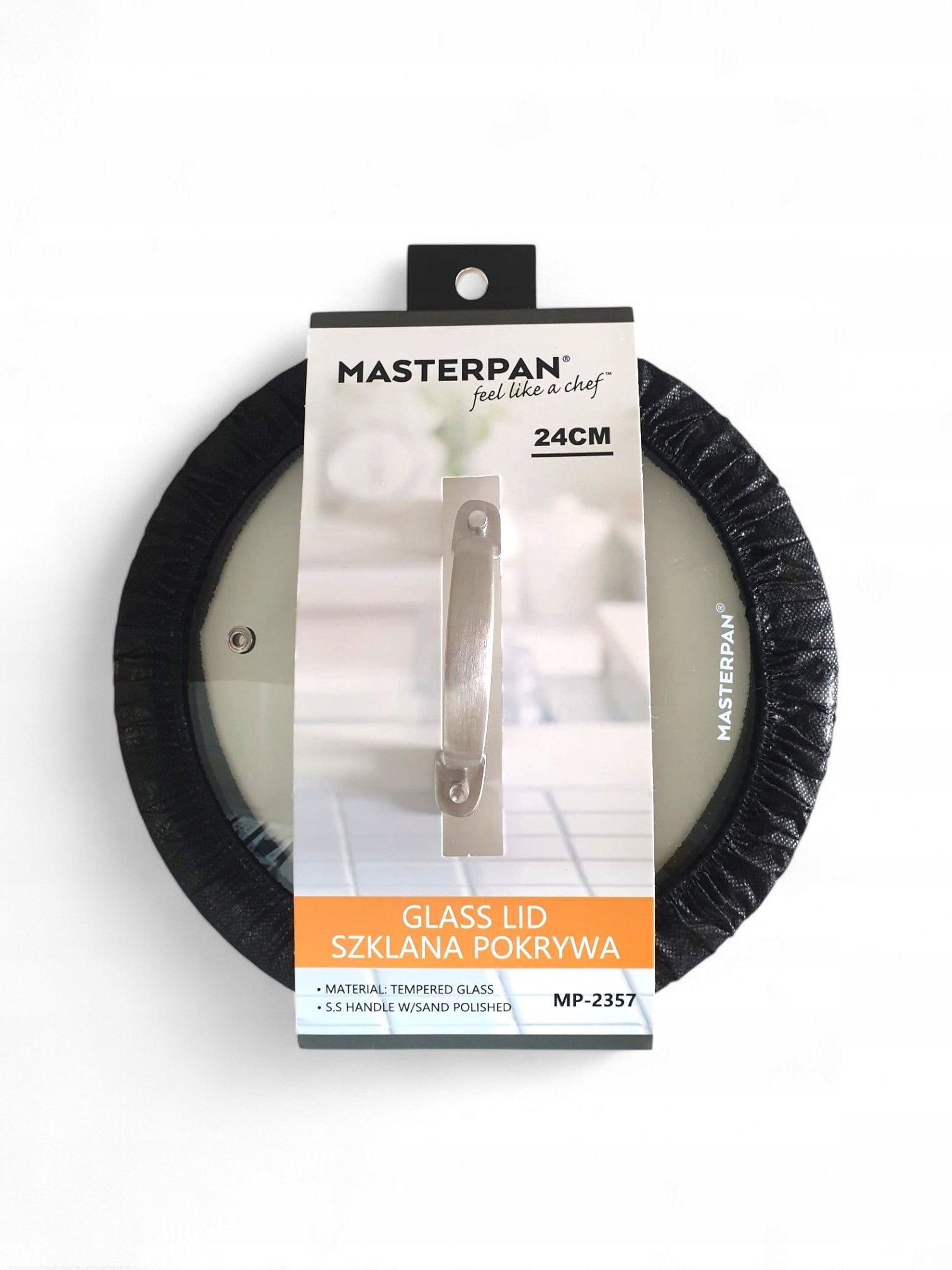 MASTERPAN Glass Cover 20 cm UNIVERSAL Lid for Pots and Pans Packaging status original