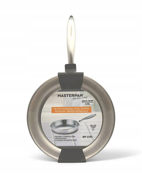 MASTERPAN stainless steel pan 28 cm round traditional premium Brand no brand