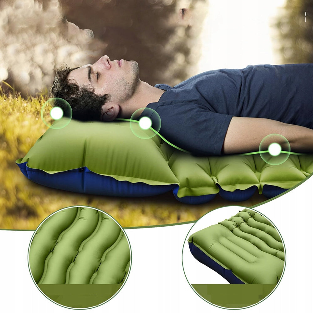 MAT CAMPING MAT SELF-INFLATING WITH PILLOW MATTRESS PORTABLE 195CM Manufacturer code 0001232