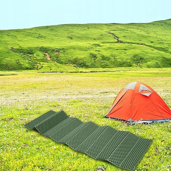 MAT FOLDING TOURIST MAT 180CM FOR SLEEPING BEACH MILITARY CAMPING Color green
