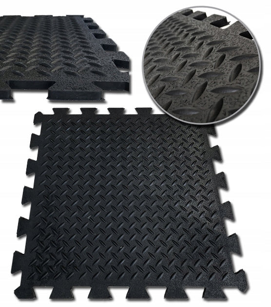 MAT RUBBER FLOOR PUZZLE FOR GYM GARAGE FOR EQUIPMENT 50x50