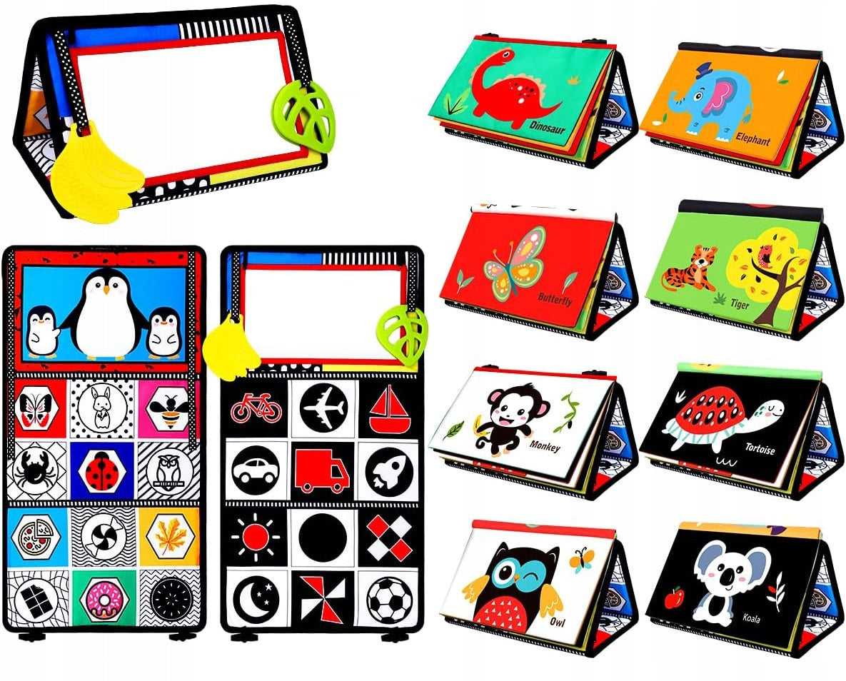 MAT SENSORY TOY FOLDING MIRROR FOR CHILDREN INFANTS CONTRAST Packaging status original