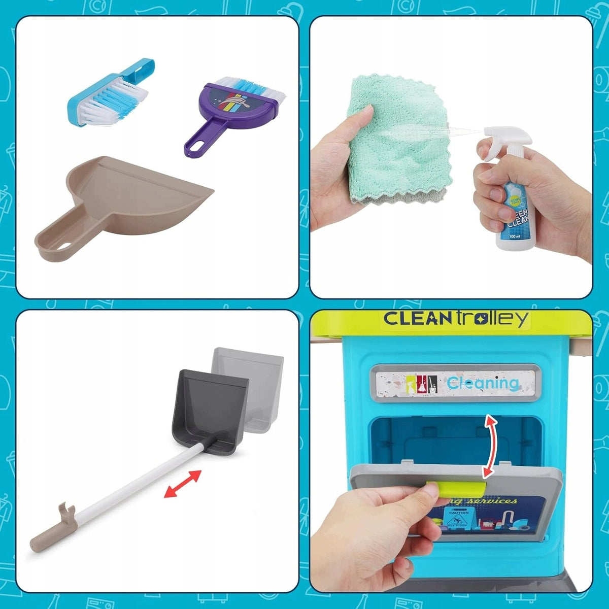 MATADI CLEANING KIT 20 ELEMENTS FOR CHILDREN STROLLER BROOM VACUUM CLEANER Brand Matadi