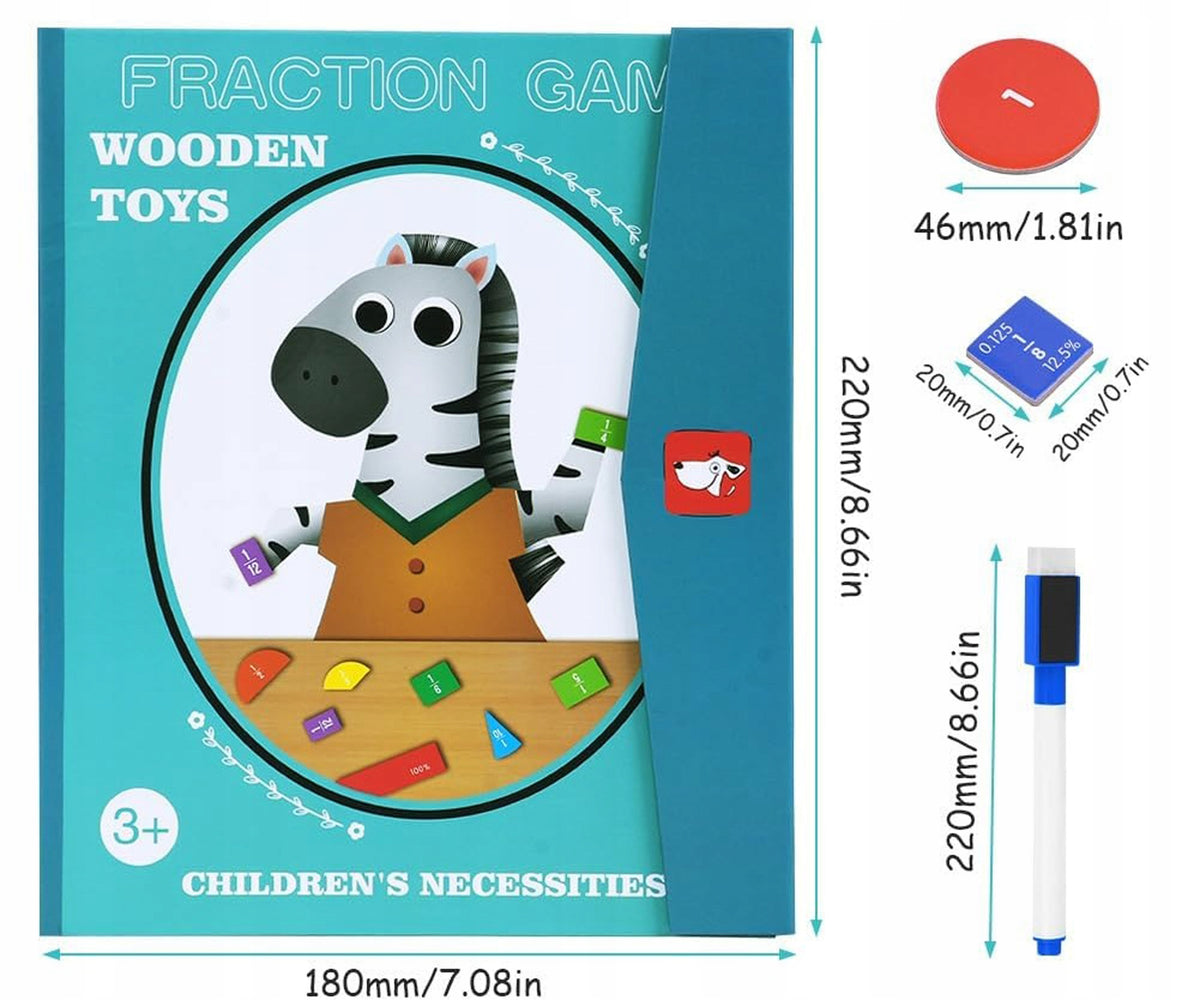 MATH LEARNING TOY FRACTIONS OF MAGNETIC BOARDS EDUCATIONAL MONTESSORI Brand no brand