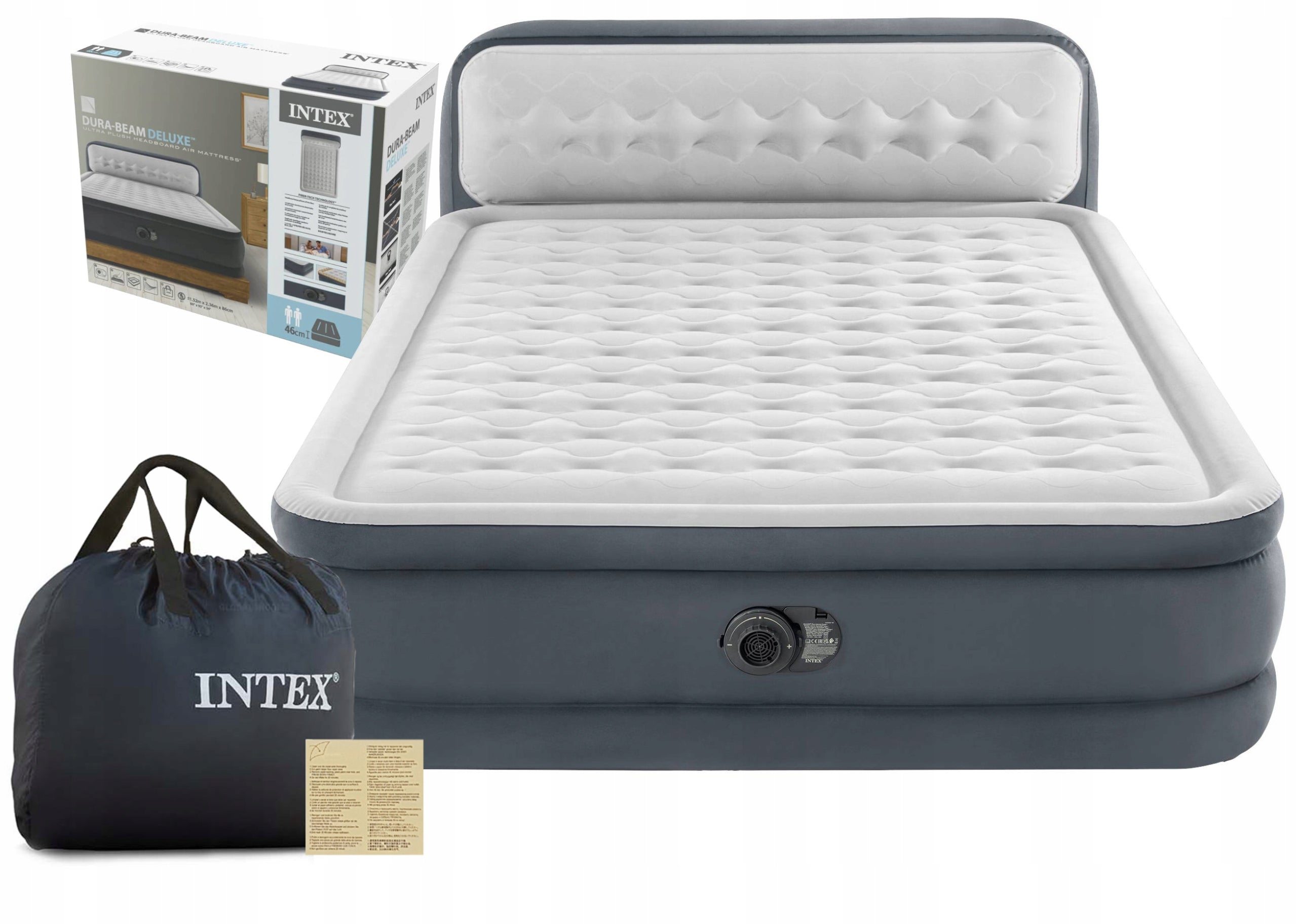 MATTRESS BED INTEX 64448 ND 152x236x46cm MODEL for 2026r BUILT-IN PUMP