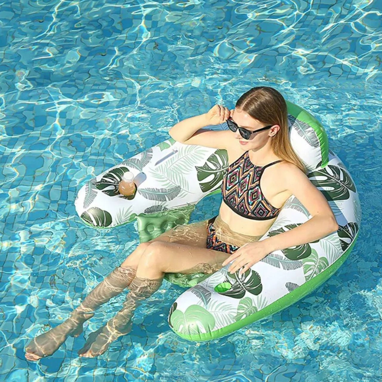 MATTRESS FOR SWIMMING CHAIR INFLATABLE LOUNGER WITH BACKREST AND PLACE FOR CUPS Manufacturer code B-2695