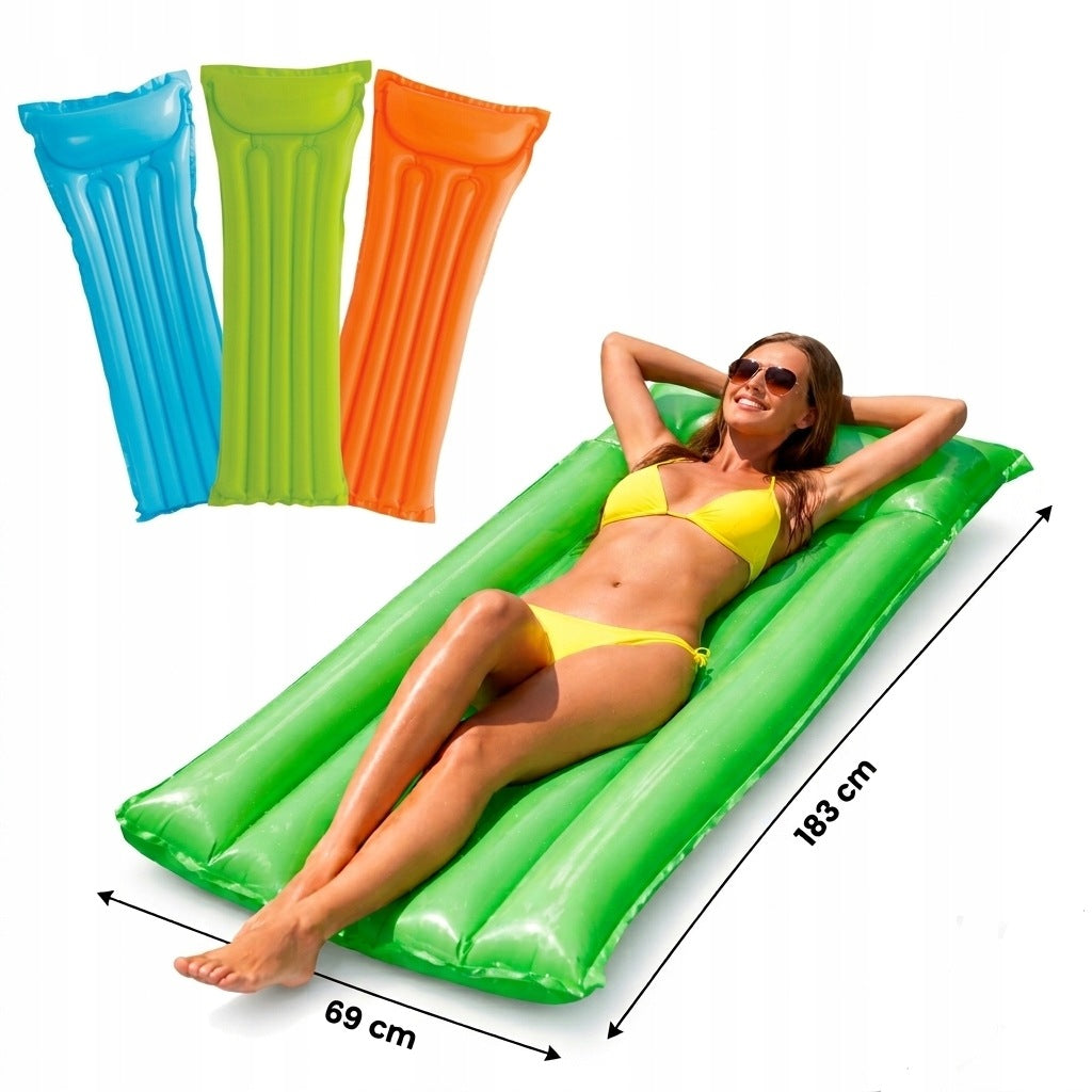 MATTRESS INFLATABLE BY THE SEA, FOR WATER, FOR SWIMMING POOL MIX OF COLORS