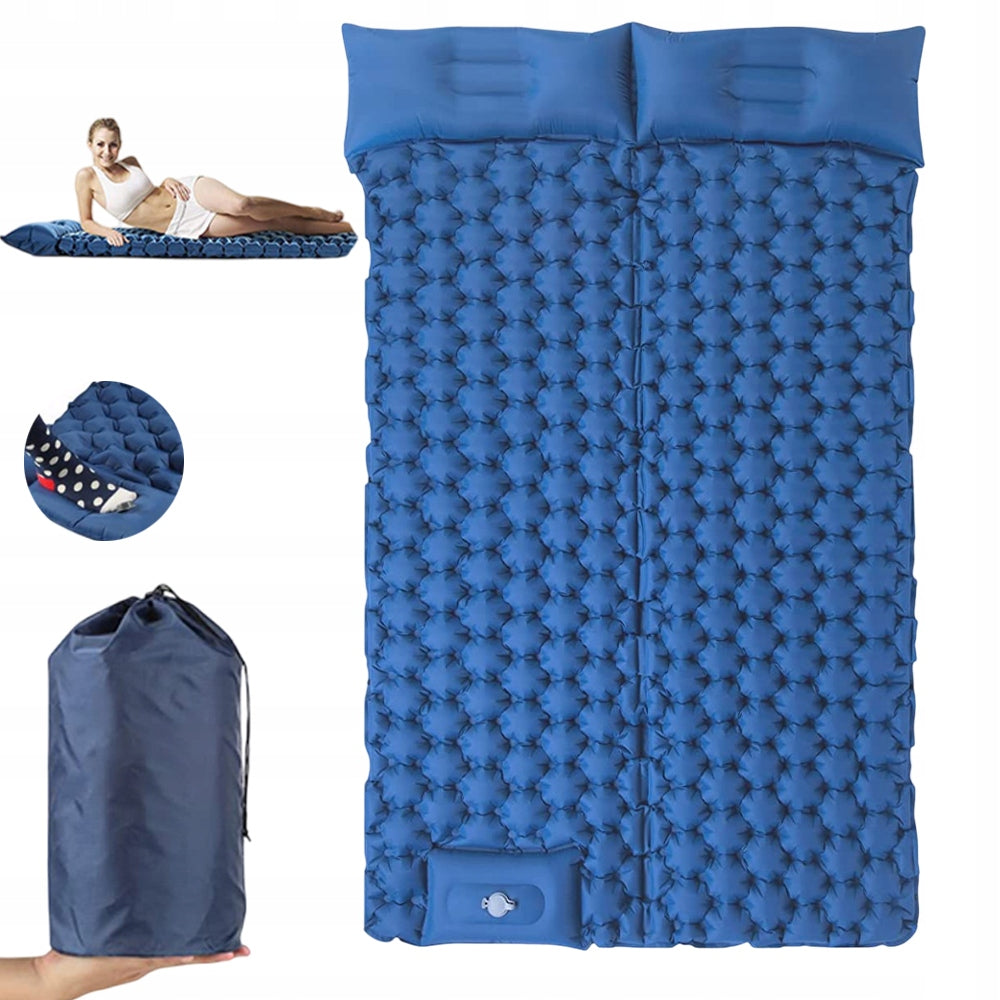 MATTRESS INFLATABLE DOUBLE BED TREKKING CAMPING MAT 120x200x6cm