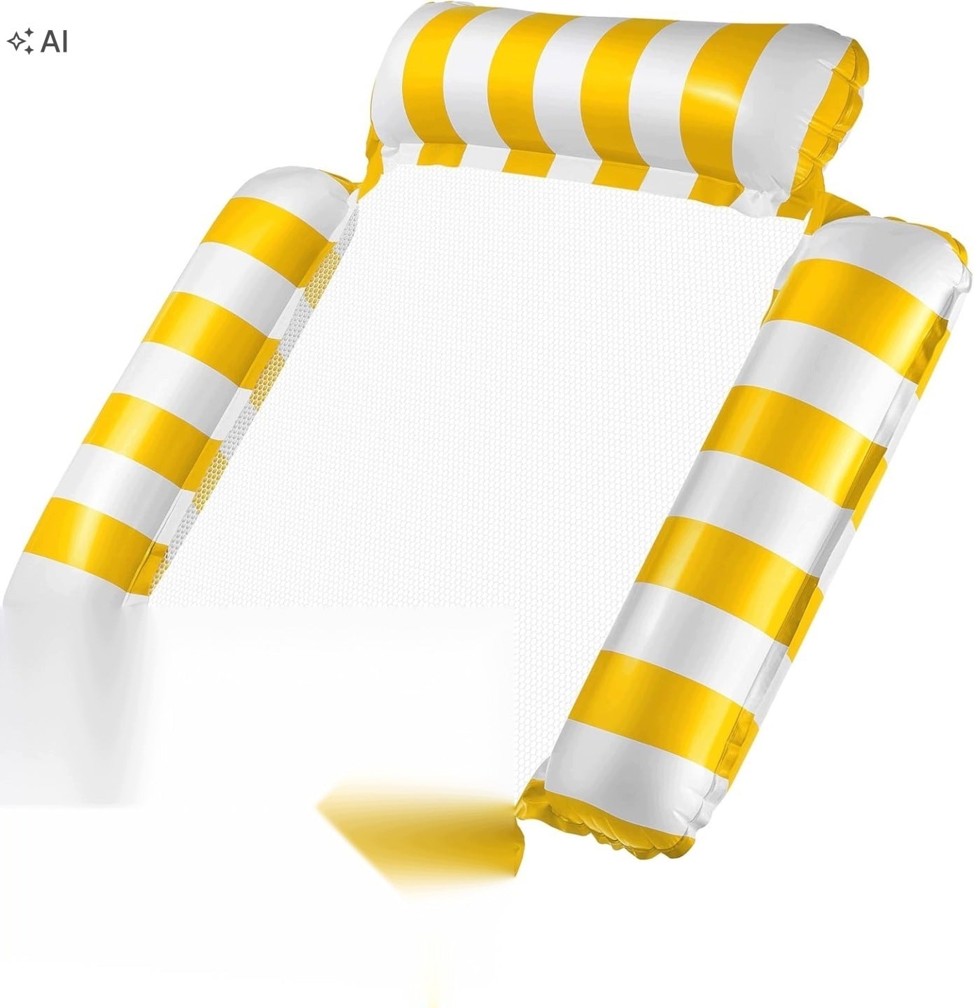 MATTRESS INFLATABLE HAMMOCK WATER LOUNGER WITH MESH FLOATING CHAIR PUMPED YELLOW Manufacturer code KX2668_1