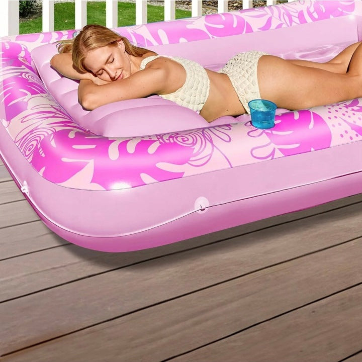 MATTRESS SWIMMING POOL SUN LOUNGER WITH PILLOW INFLATABLE FOR WATER 4IN1! Manufacturer code Materac wodny fotel do opalania Nowoczesny