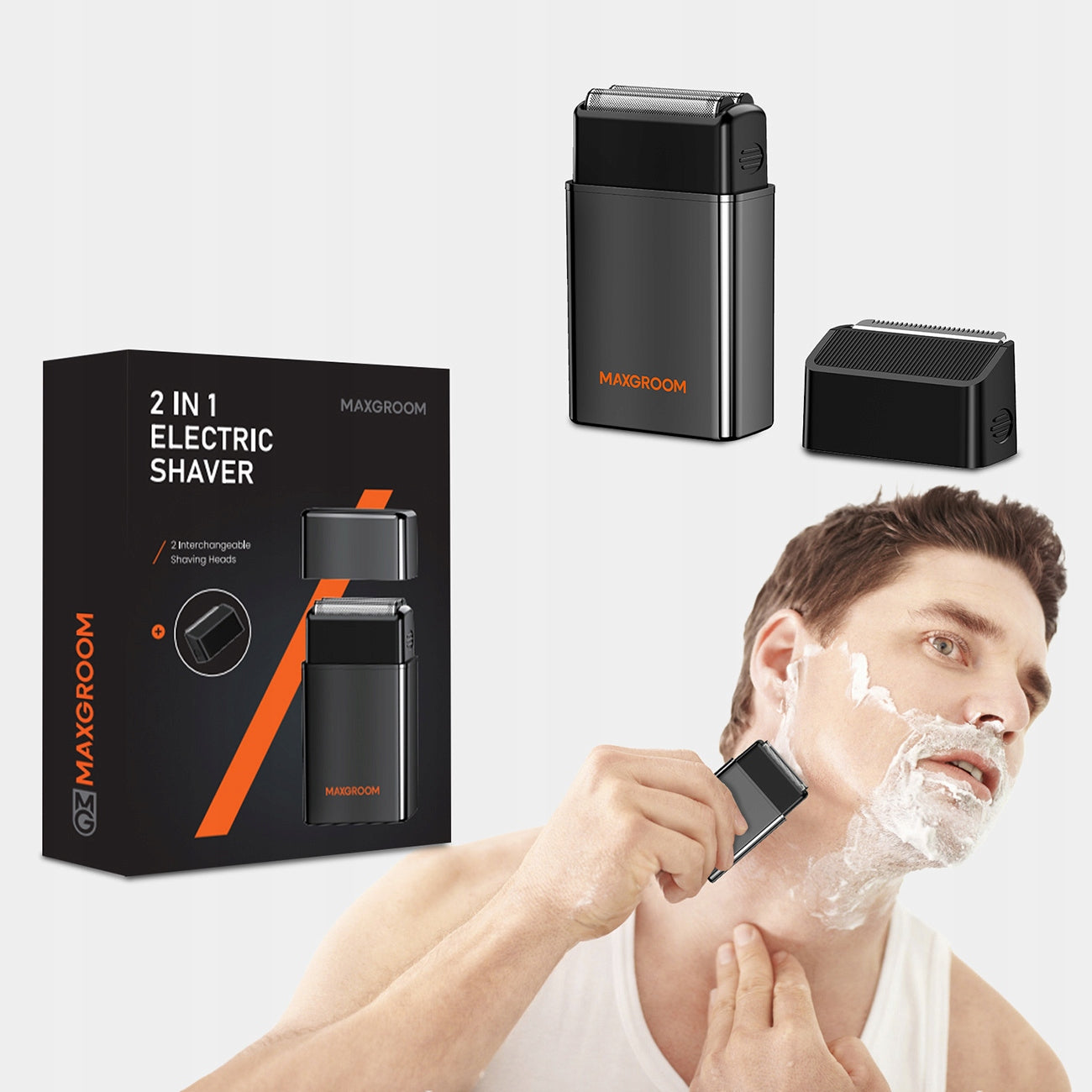 MAXGROOM ZG-F5580 2in1 Electric Shaver - Black Dominant color black